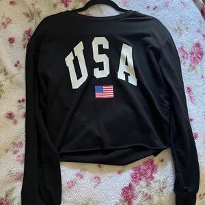 Black USA Graphic Sweatshirt